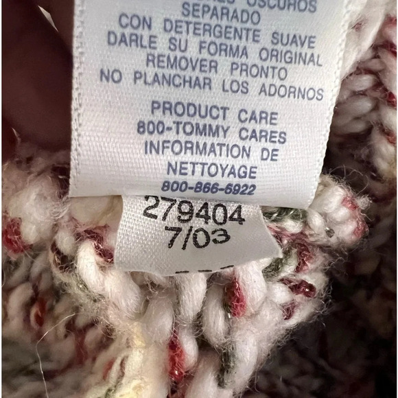 Vintage Tommy jeans, L, wool woven front zip long sleeve shawl collar Cardigan - Picture 9 of 9